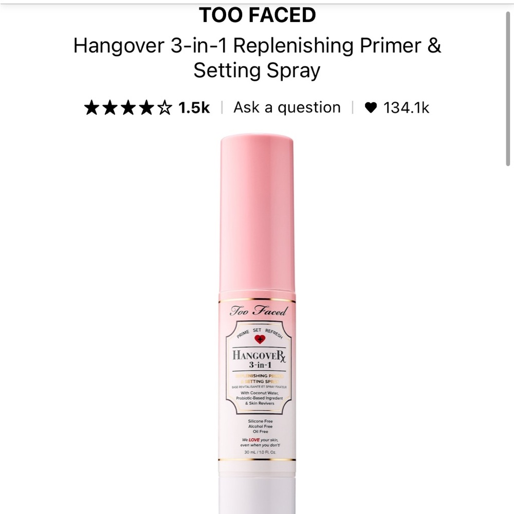 Too Faced 3 in 1 Hangover Primer